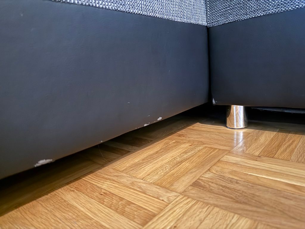 Ecksofa (Stoff und Kunstleder)