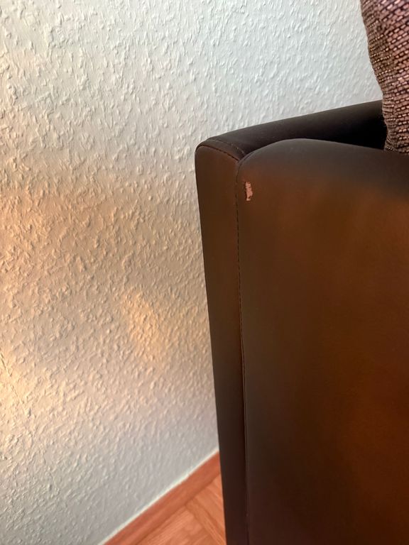 Ecksofa (Stoff und Kunstleder)