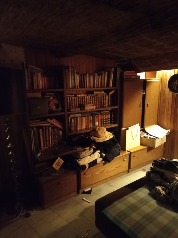 Wohnzimmerschrankwand hslbhoch nussbaum