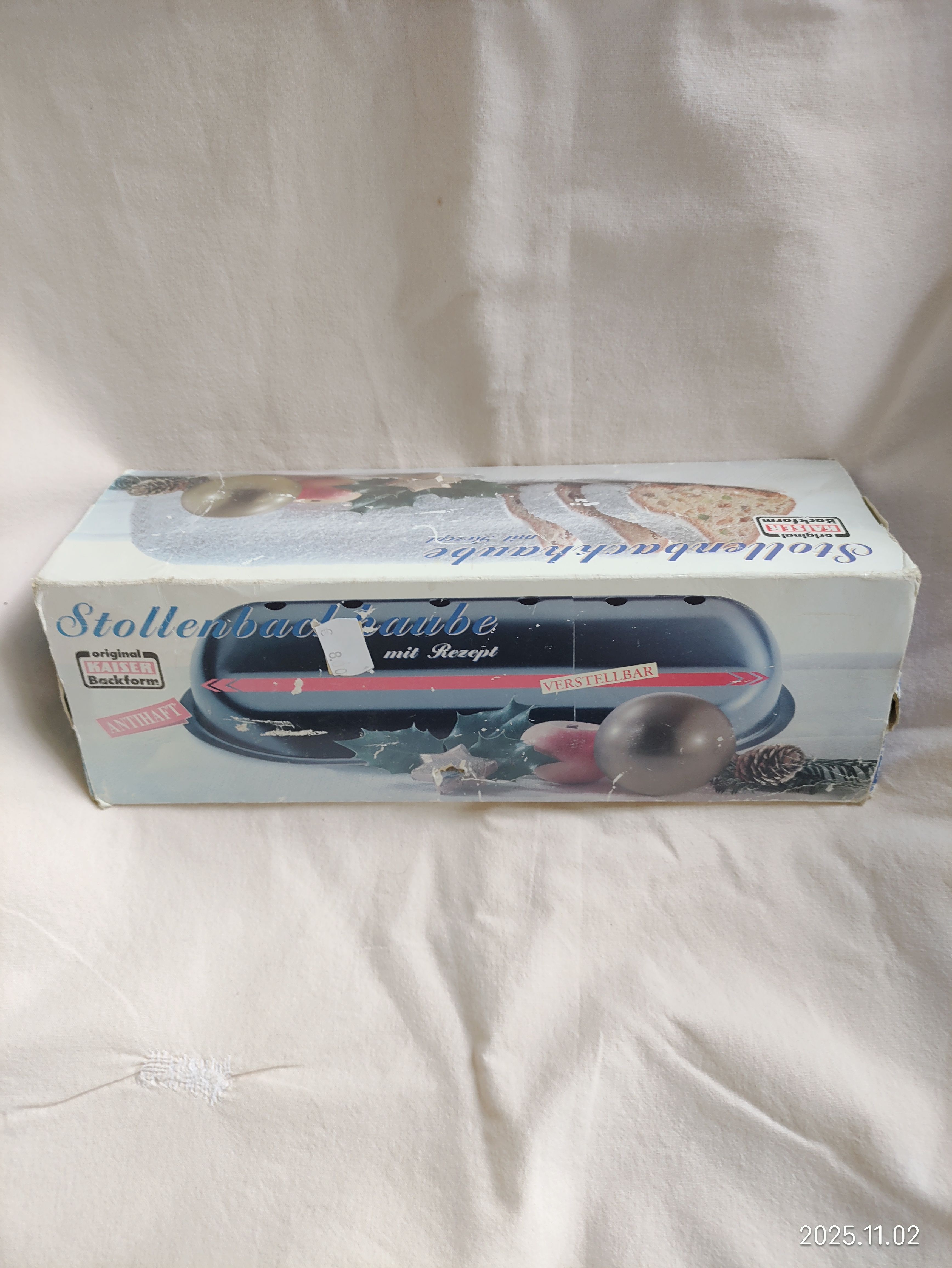 Stollenbackform / Stollenbackhaube mit Rezept, verstellbar