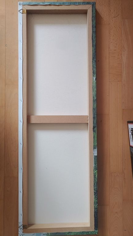 Bild "Hongkong", Holzrahmen, 120x40x4,5