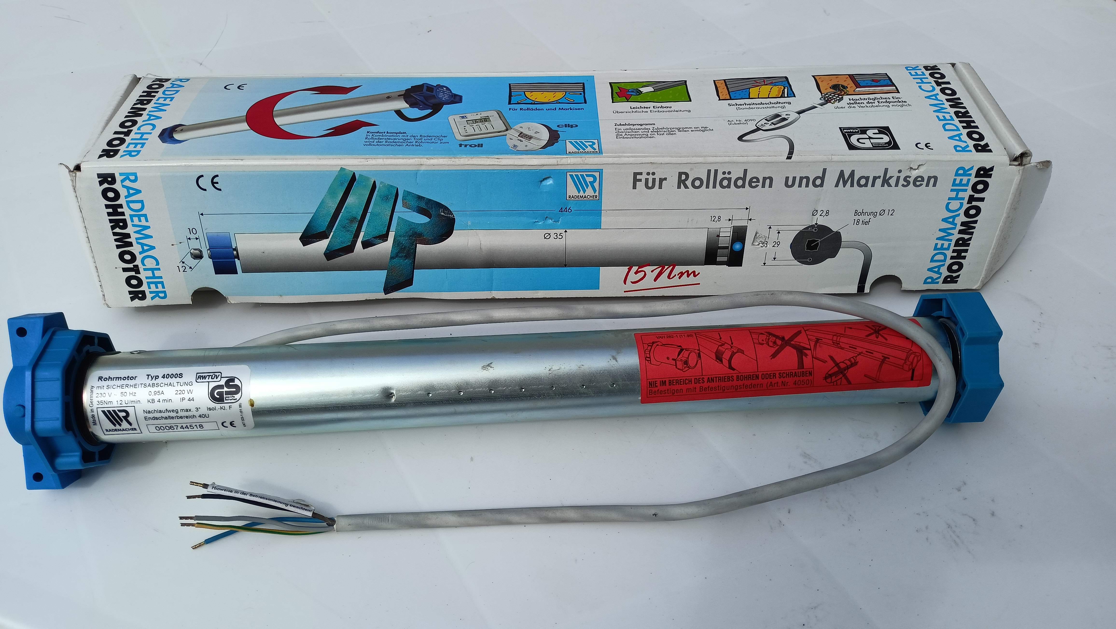 Rohrmotor für Rolläden zu verschenken
