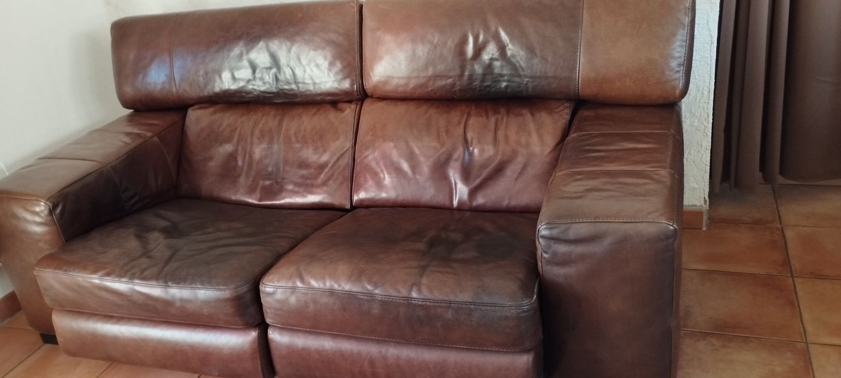 Couch Natuzzi leder elektrische Sitz und Rücken Verstellung 